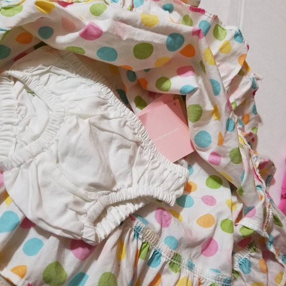 Gymboree Snuggle Bug 0-3 Month Dress, diaper cover, sweater, bib & size 01 shoes - Picture 6 of 6